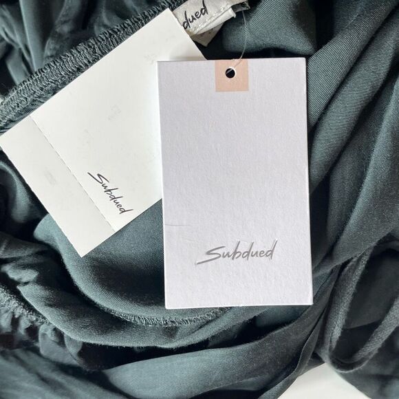 NWT Subdued Deep V Neck Wrap Around Romper (London Green) - 4 - Picture 10 of 13